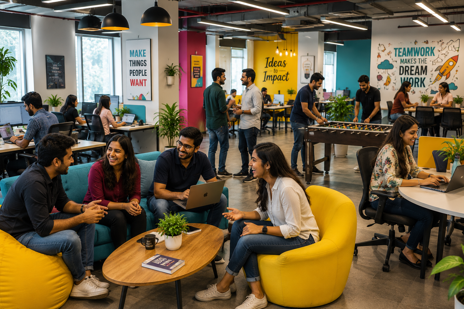 The MorphVector team collaborating at our office in India — a young, energetic crew turning ideas into impact.